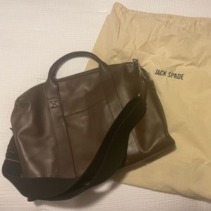 Jack Space Brown Leather laptop bag